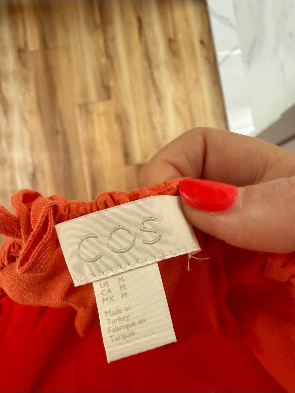 COS Orange Sleeveless linen Maxi Dress - Picture 4 of 4